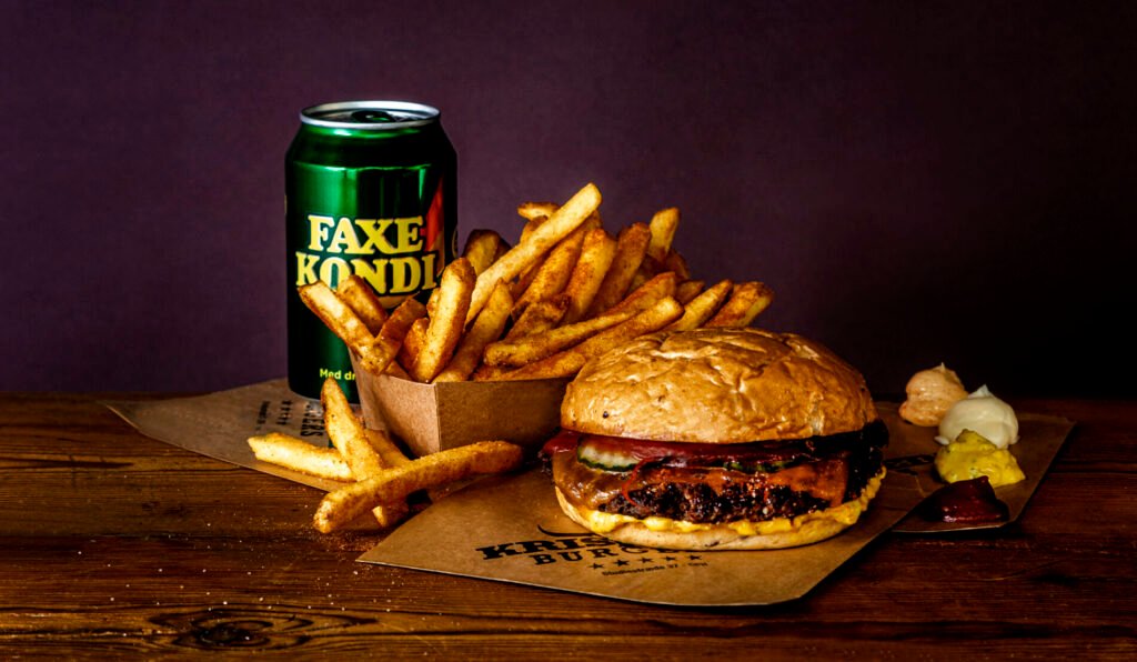 Gourmet cheeseburger hos Kristinedal Burgers